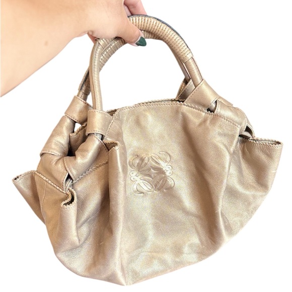 Loewe Napa Aire Cream Anagram Leather Handbag - Picture 9 of 16